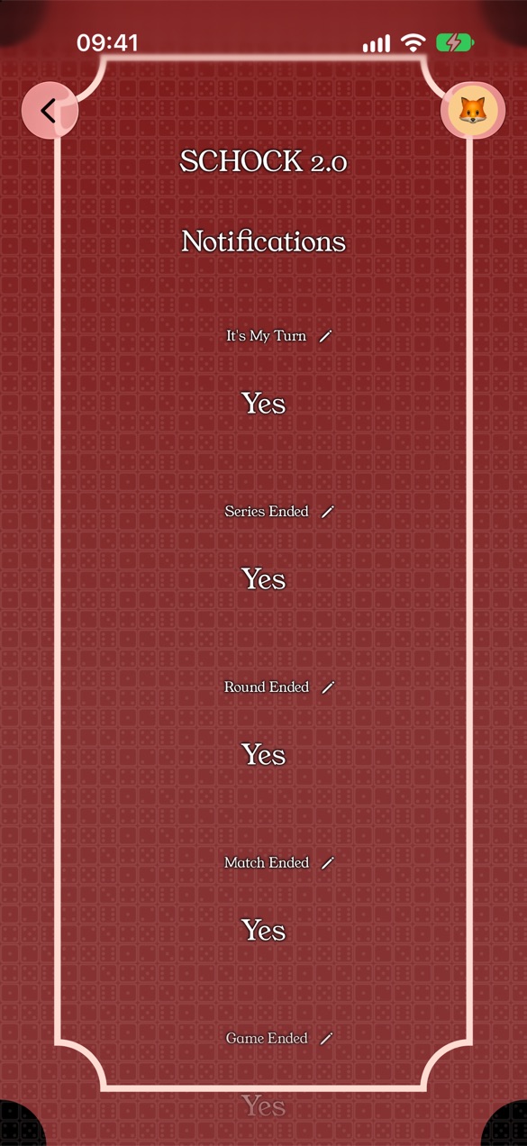 Notification settings