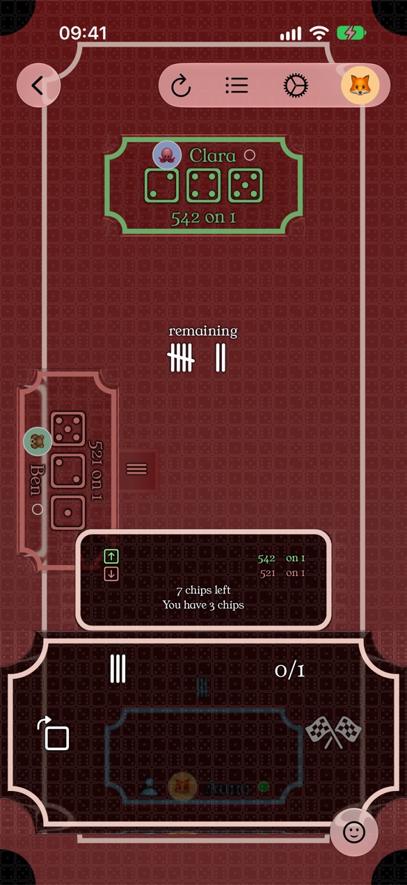 Scoreboard during a game