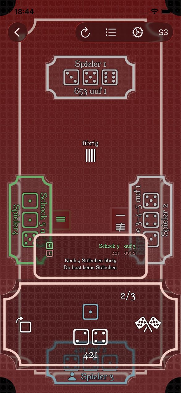 Scoreboard im Spiel